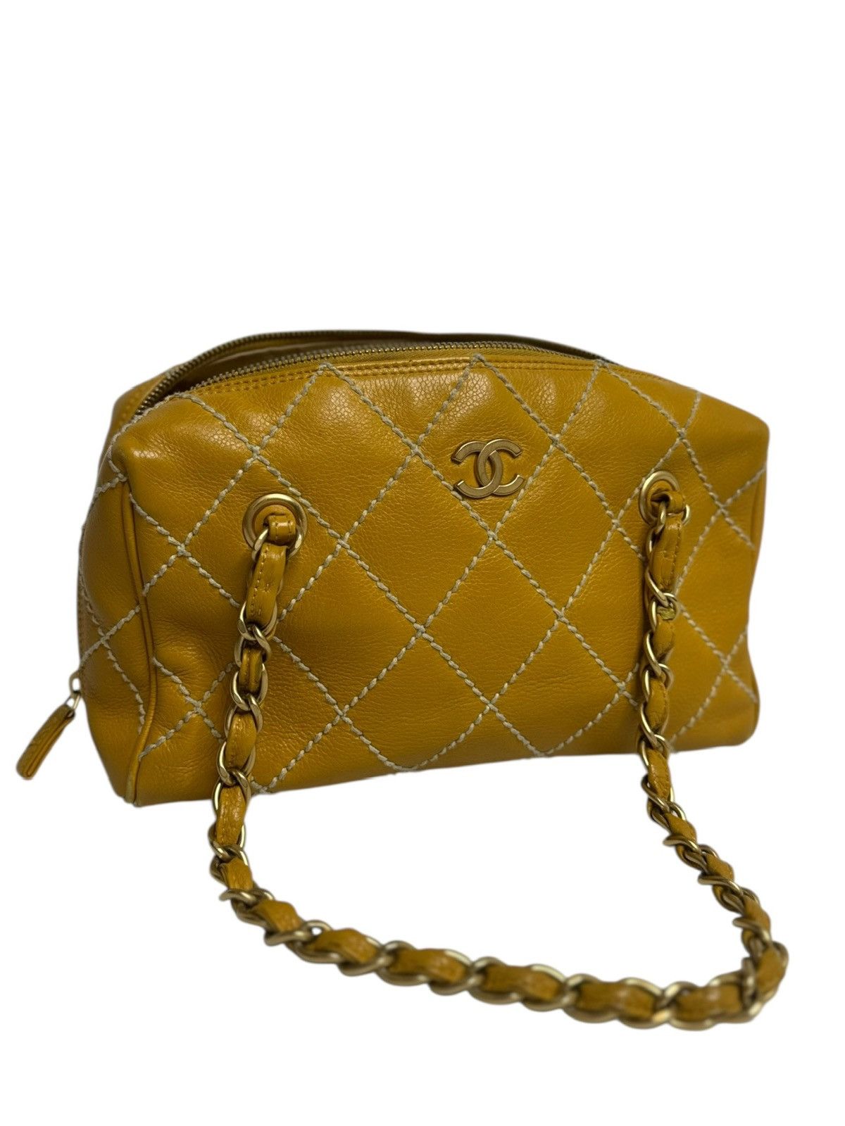 Chanel × Vintage Chanel Wild Stitch Yellow Chain Bag Circa 2003 Size ONE SIZE - 2 Thumbnail
