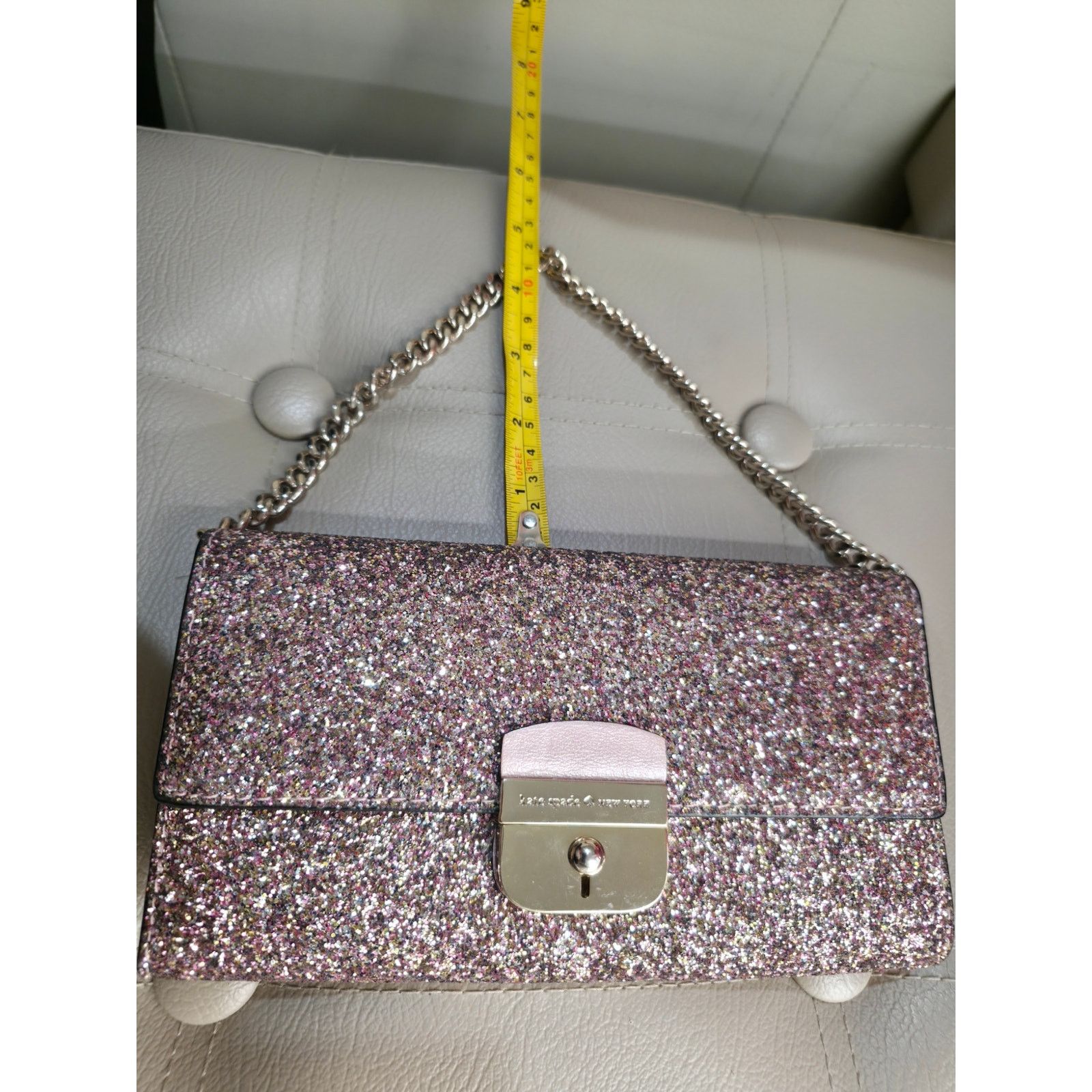 Kate Spade Nwt Kate Spade Rose Gold Pink Glitter Sunset Lane Milou Size ONE SIZE - 8 Thumbnail