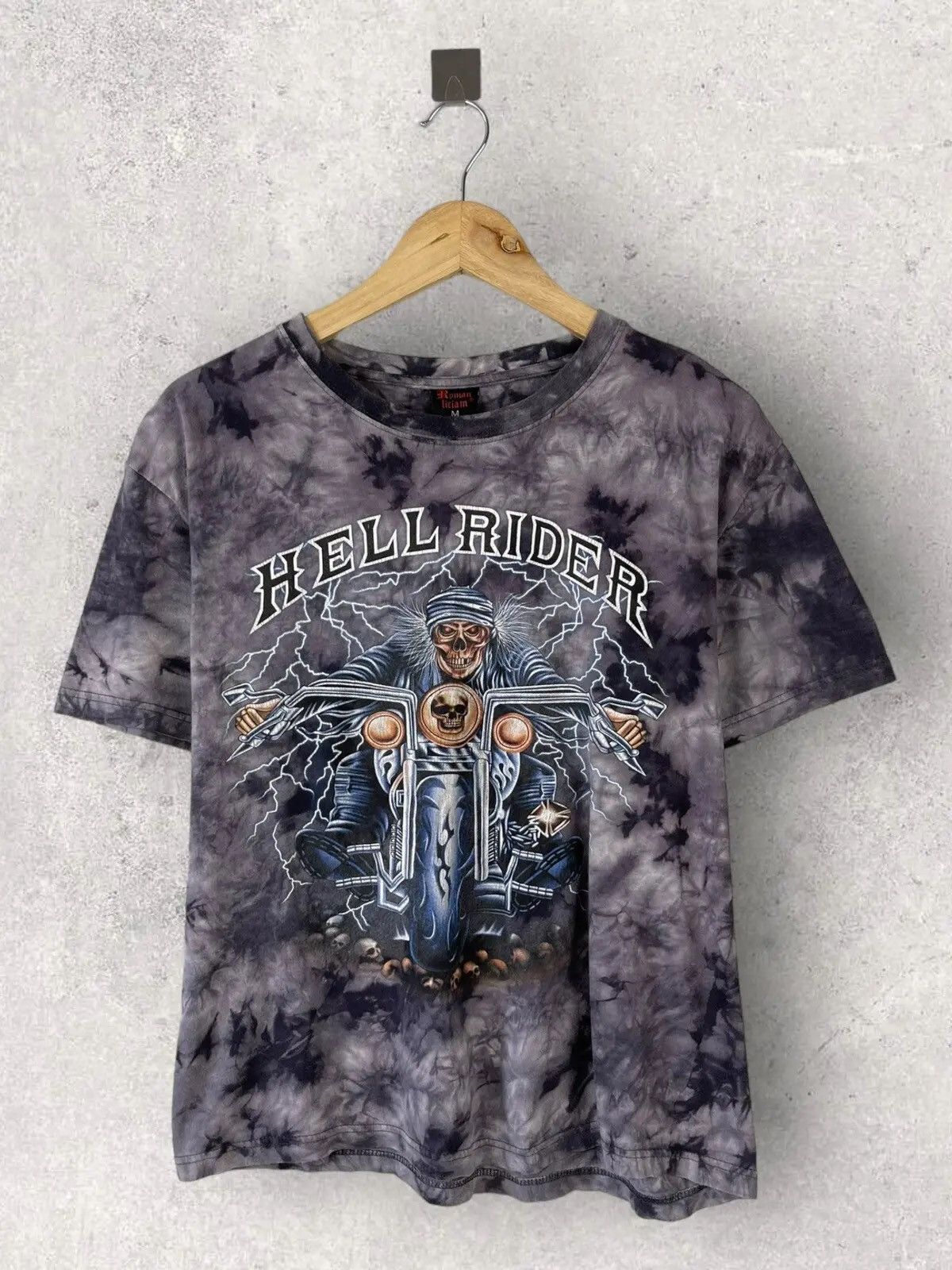 Band Tees Vintage Y2k Hell Raider Crazy Skull Biker Tee Size US M / EU 48-50 / 2 - 1 Thumbnail