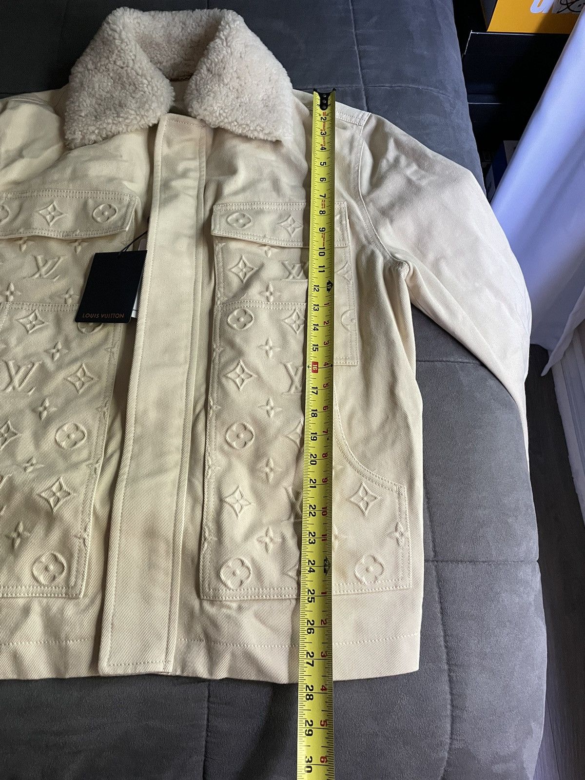 Louis Vuitton Louis Vuitton Beige Monogram Workwear Denim Jacket Size US M / EU 48-50 / 2 - 8 Thumbnail