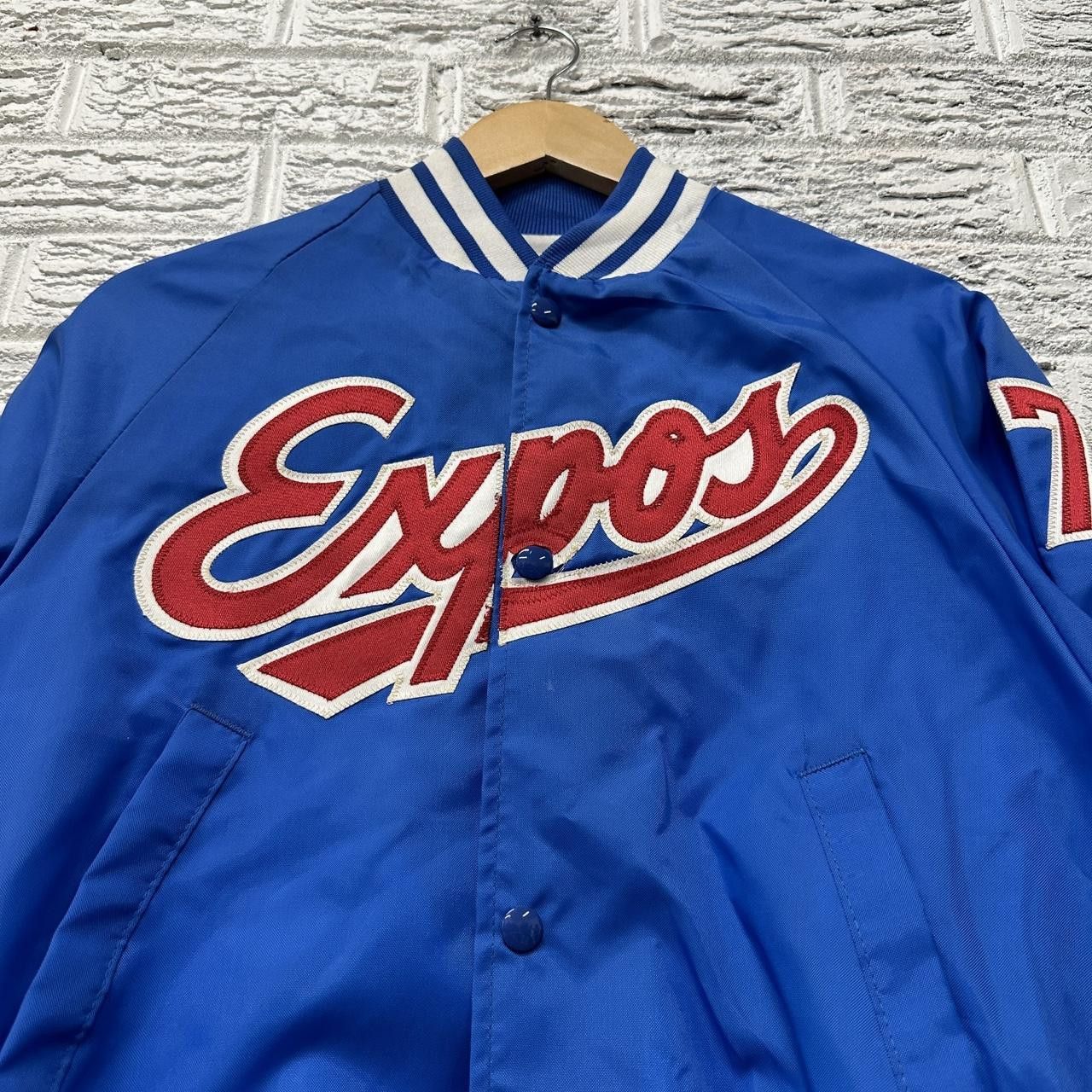 Vintage Vintage West Ark USA Expos MLB Snap Bomber Jacket Small Size US S / EU 44-46 / 1 - 1 Thumbnail