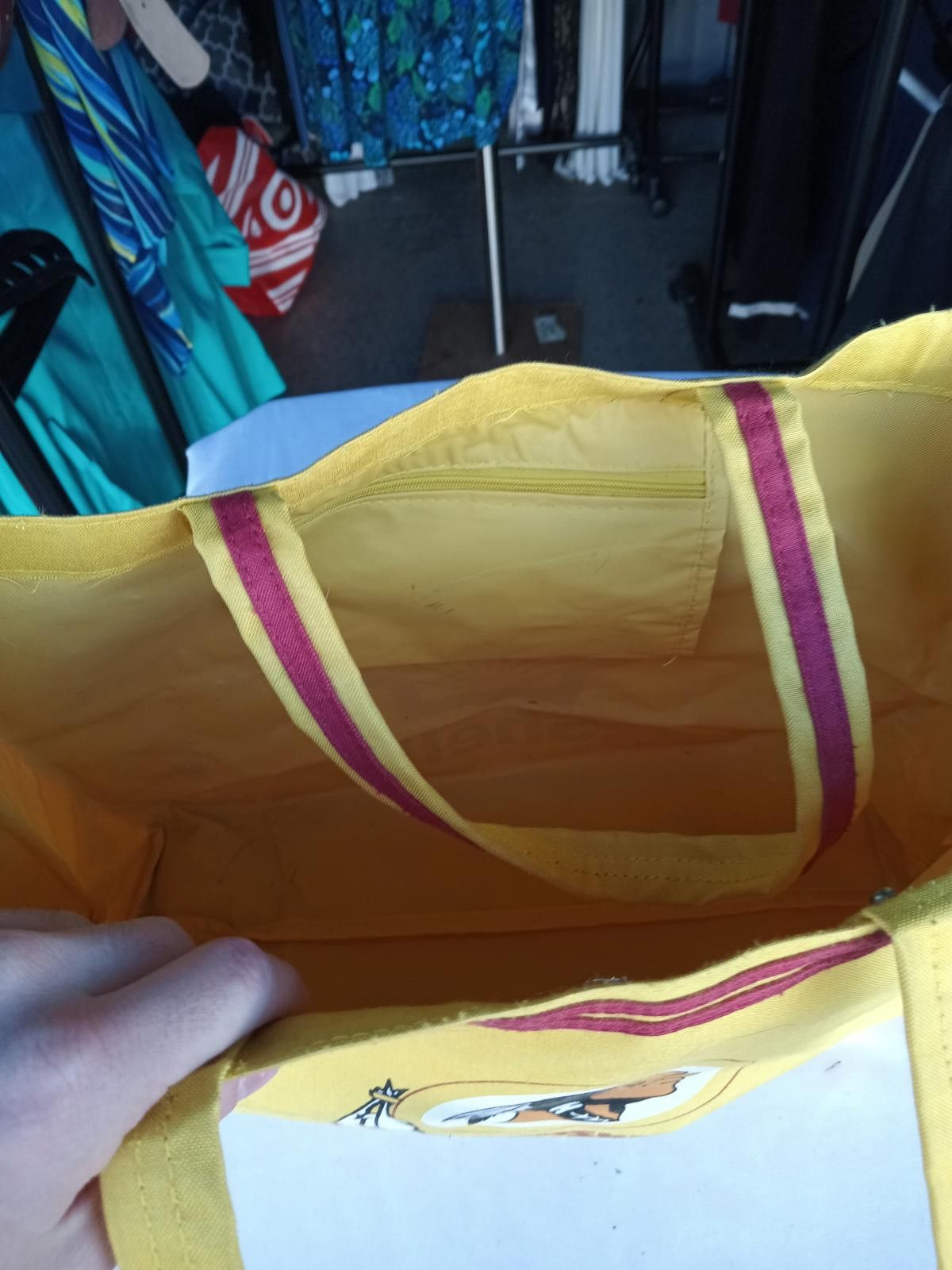 Designer Vintage Yellow Redskins Tote Bag Size ONE SIZE - 3 Thumbnail