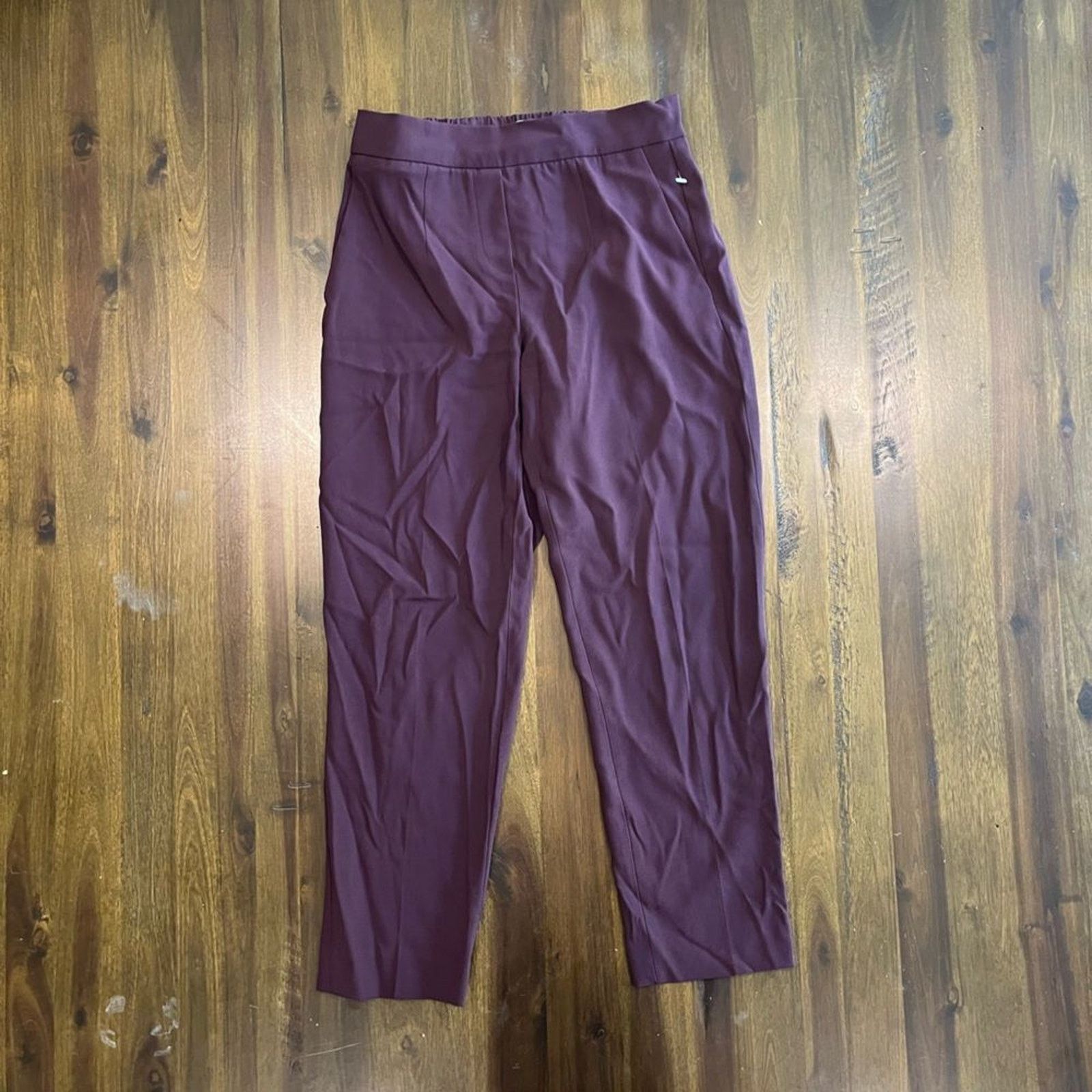 Vintage Babaton Aritzia Conan Cropped Trousers Plum - Size 0 Size 25" / US 0 / IT 36 - 1 Thumbnail