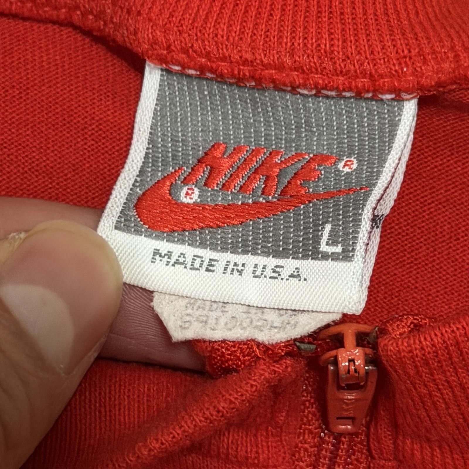 Nike Vintage 80s 90s Nike Cycling Biking 1/4 Zip Shirt Pockets Size US L / EU 52-54 / 3 - 4 Thumbnail