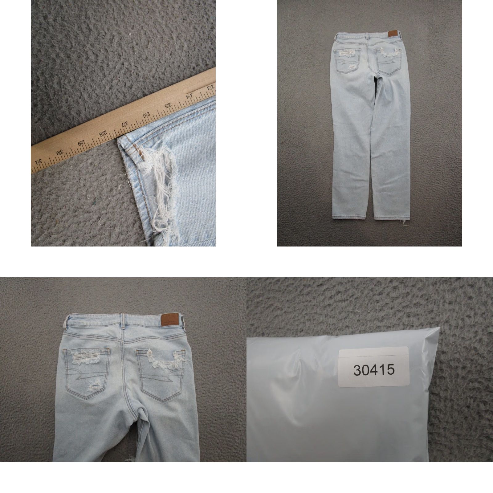 American Eagle Outfitters American Eagle Outfitters Mom Jeans Light Wash Stretch Size 6 Blue Distressed Trashed Style Women Shoes? Size 28" / US 6 / IT 42 - 9 Thumbnail