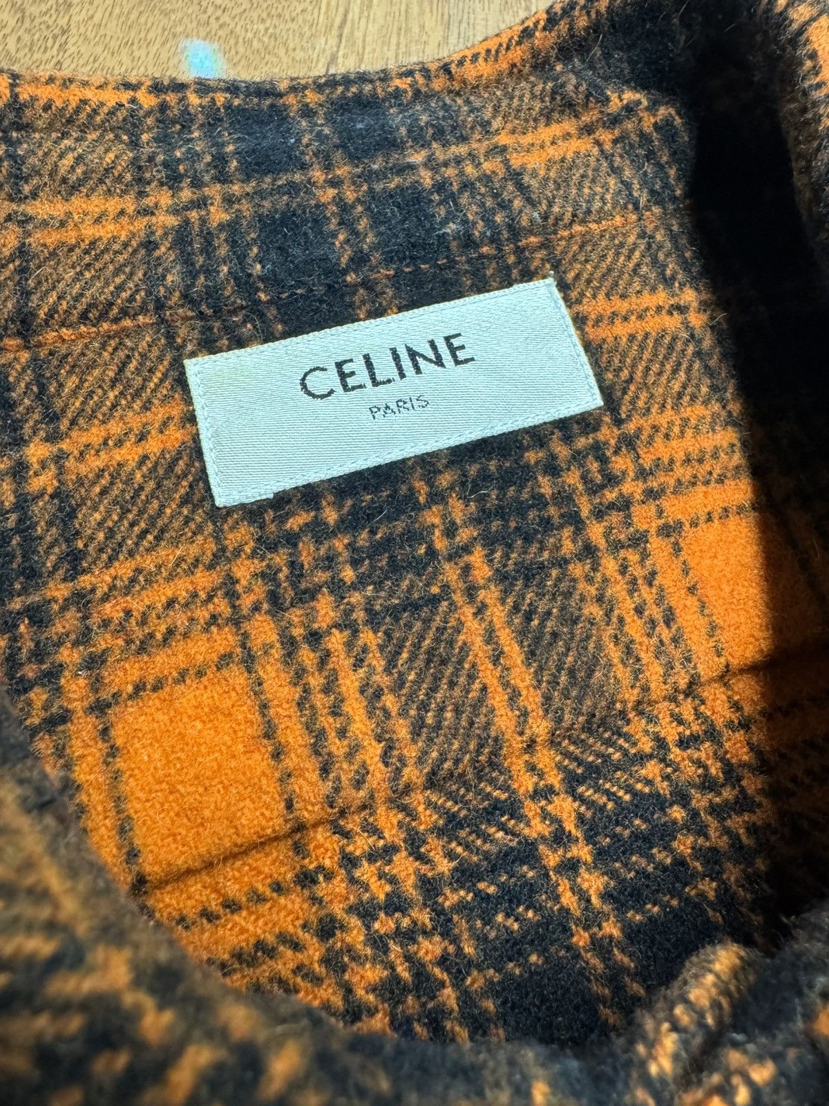 Celine Celine Mens Oversized Check Wool Flannel Shirt Jacket Size US M / EU 48-50 / 2 - 7 Thumbnail