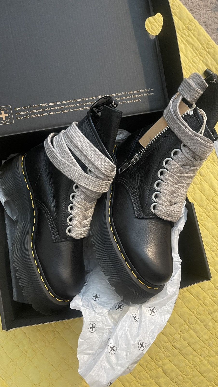 Dr. Martens × Rick Owens Rick Owens x Dr. Martens sz 5 US M sz 6 US W Size US 6 / IT 36 - 3 Thumbnail