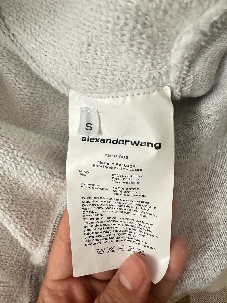 Alexander Wang Alexander Wang Cropped Zip Hoodie Gray- Size S / US 4 / IT 40 - 3 Thumbnail