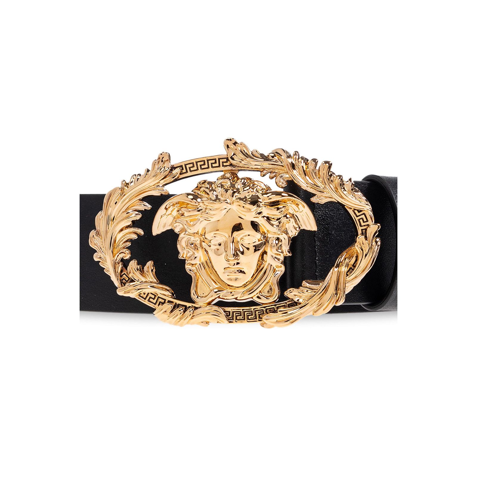 Versace VERSACE Black Leather Belt New & Authentic (Men's size:90;) Size ONE SIZE - 4 Thumbnail