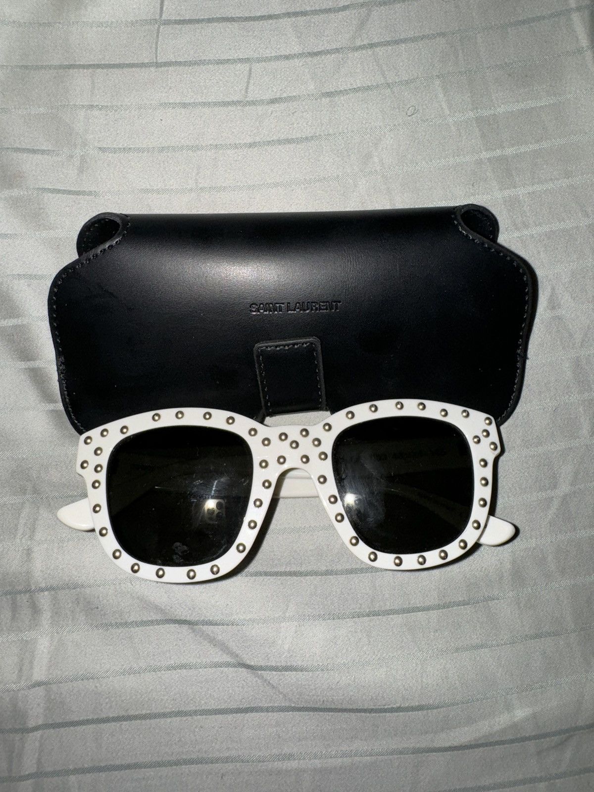 Saint Laurent studded sunglasses SL100 Square Sunglasses SAINT LAURENT EYEWEAR Lisa square-frame metal sunglasses  main image 2