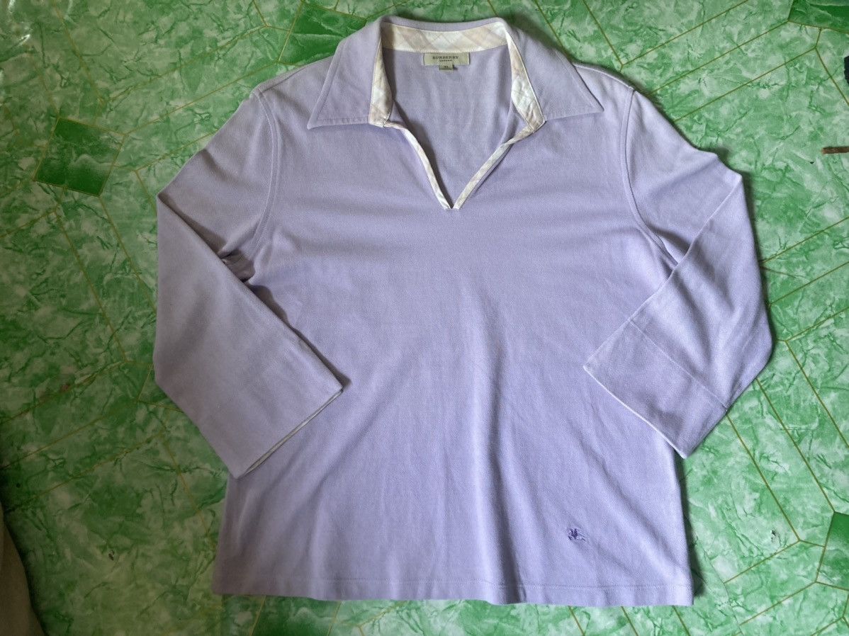 Burberry × Designer Burberry Haft Polo Shirt Size L / US 10 / IT 46 - 1 Thumbnail