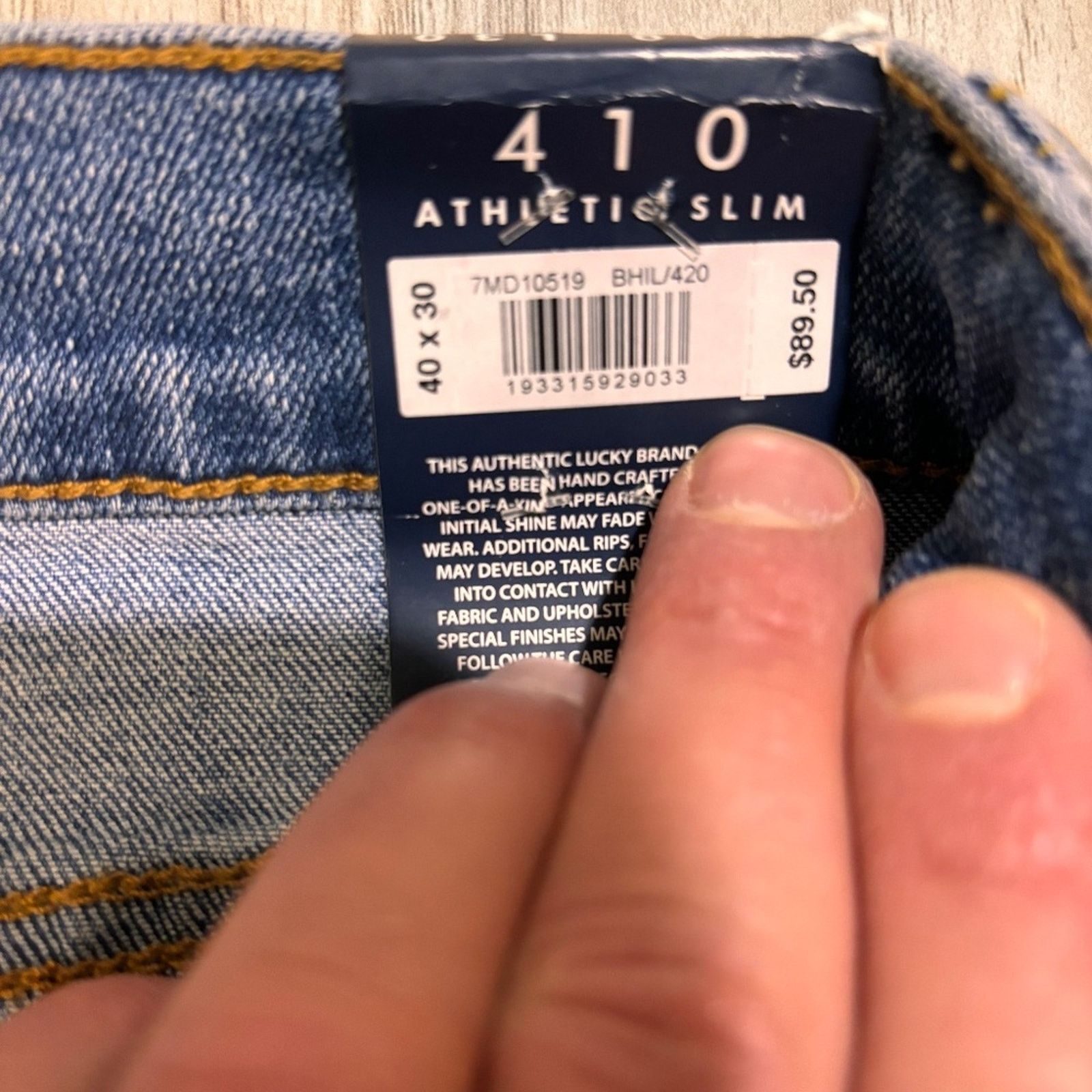 Lucky Brand NWT Lucky Brand Distressed 410 Athletic Slim Jeans - 40x30 Size US 40 / EU 56 - 7 Thumbnail
