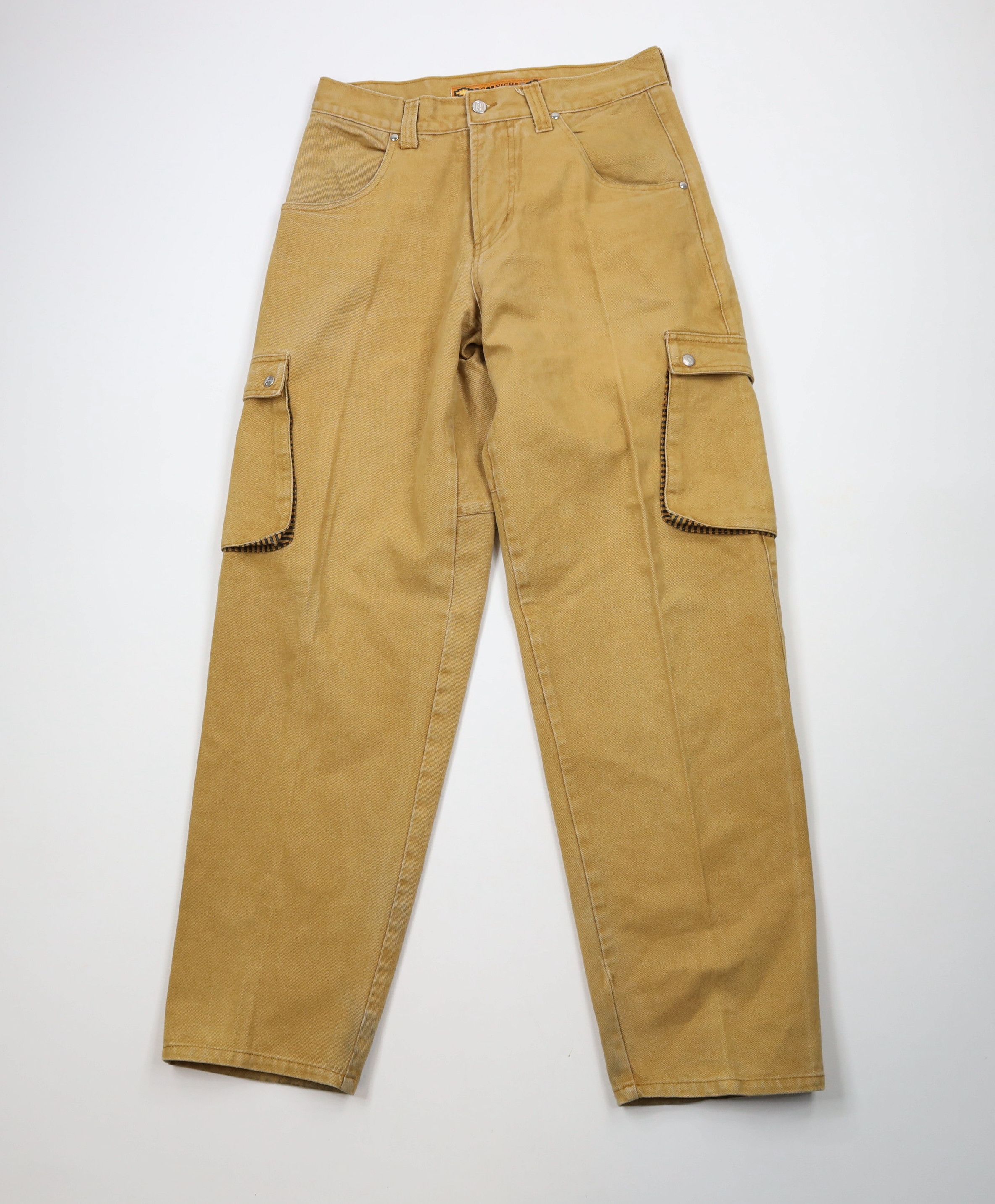 Vintage Vintage 90s Streetwear Baggy Fit Cargo Jeans Beige Cotton Size US 32 / EU 48 - 1 Thumbnail
