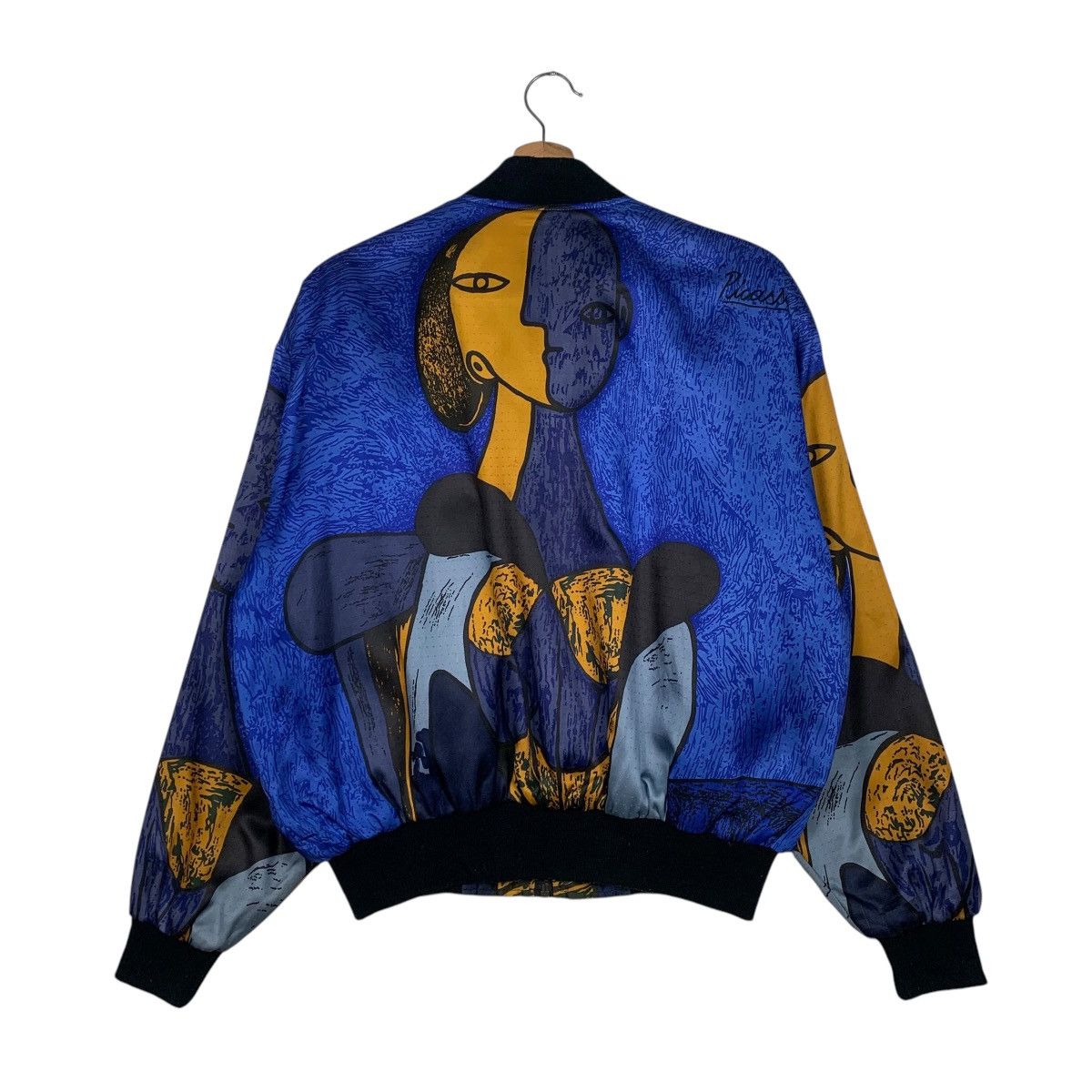 Japanese Brand Nice Design Picasso Full Print Satin Bomber Jacket Size US M / EU 48-50 / 2 - 7 Thumbnail