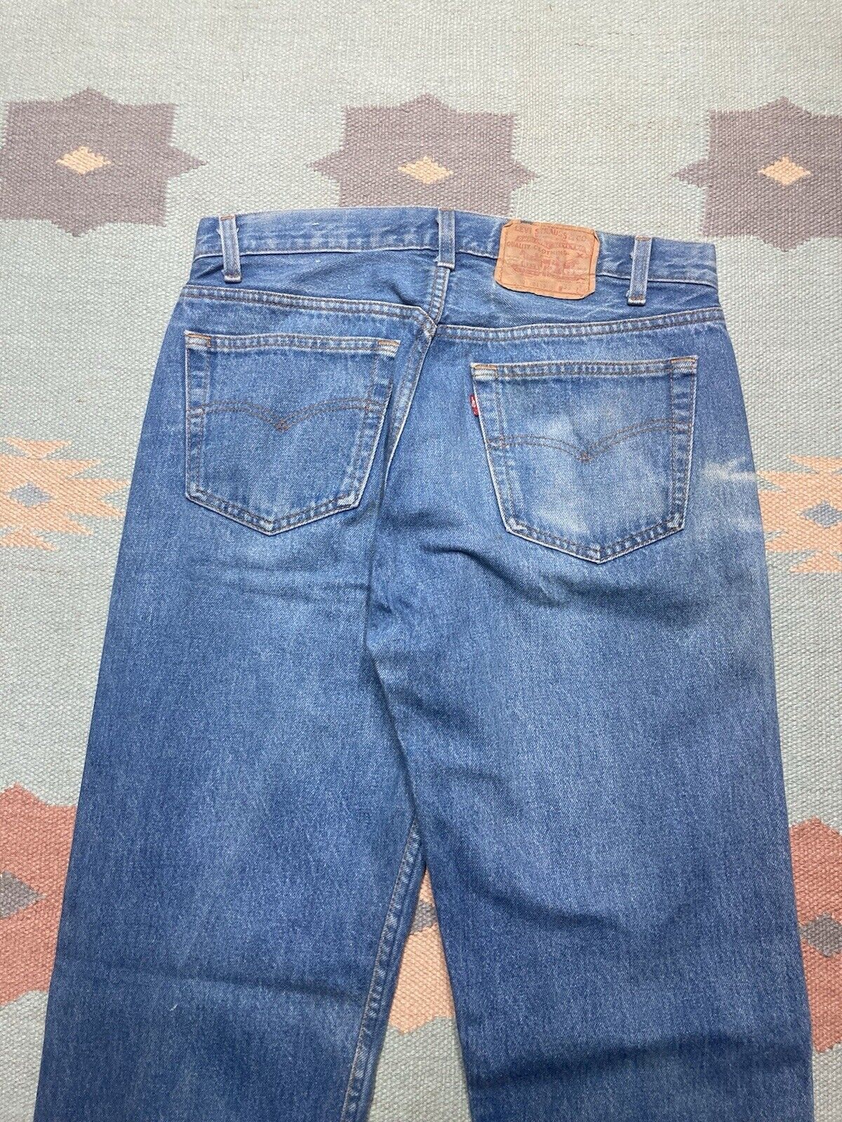 Levi's × Vintage Vtg Levi’s 501 jeans button fly straight leg USA faded 32x33 Size US 32 / EU 48 - 3 Thumbnail
