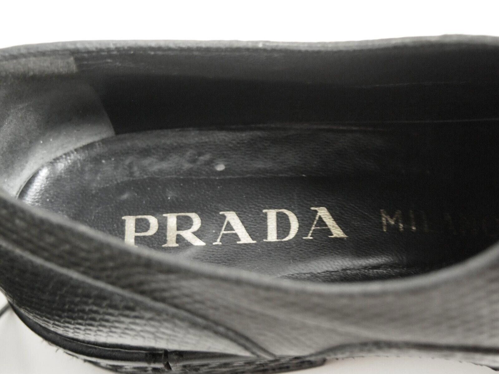 Prada Prada Oxfords Black Faux Snakeskin Leather EU 36 US6 Size US 6 / IT 36 - 8 Thumbnail
