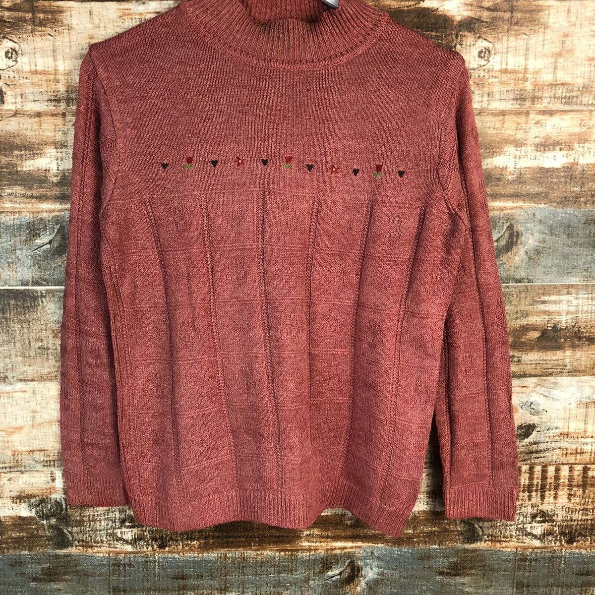 Homespun Knitwear × Japanese Brand T Bis Studio Pink Knitwear #A1775 Size M / US 6-8 / IT 42-44 - 3 Thumbnail