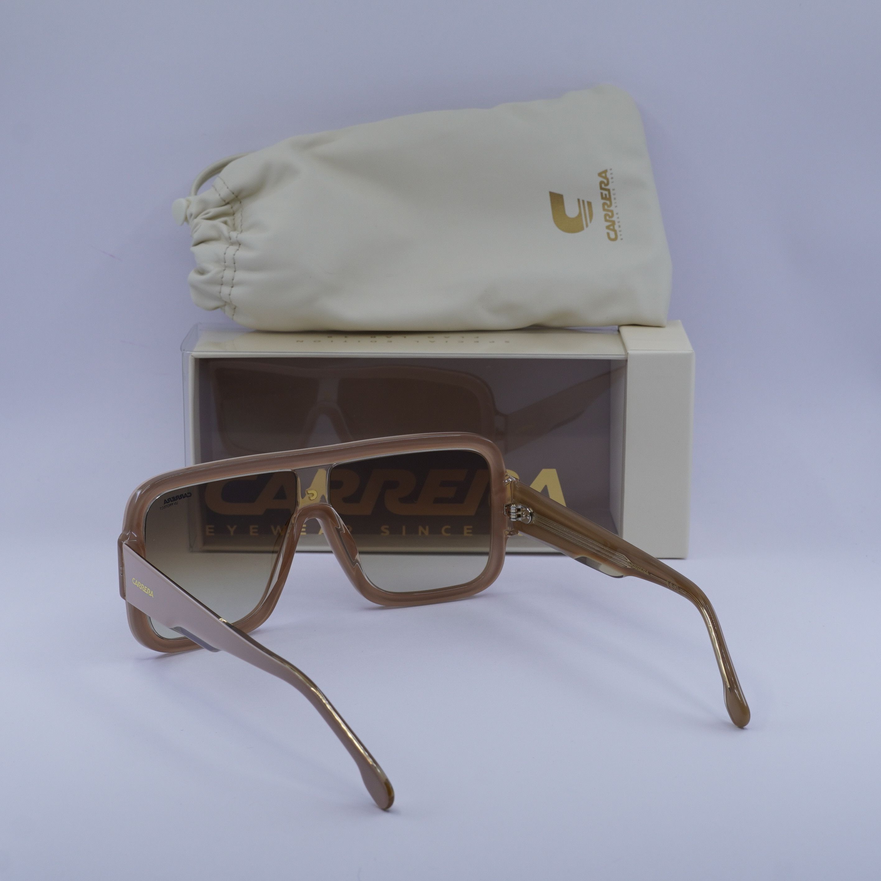 Carrera Carrera FLAGLAB 14 010A HA Sunglasses Beige Shield Frame Size ONE SIZE - 11 Thumbnail