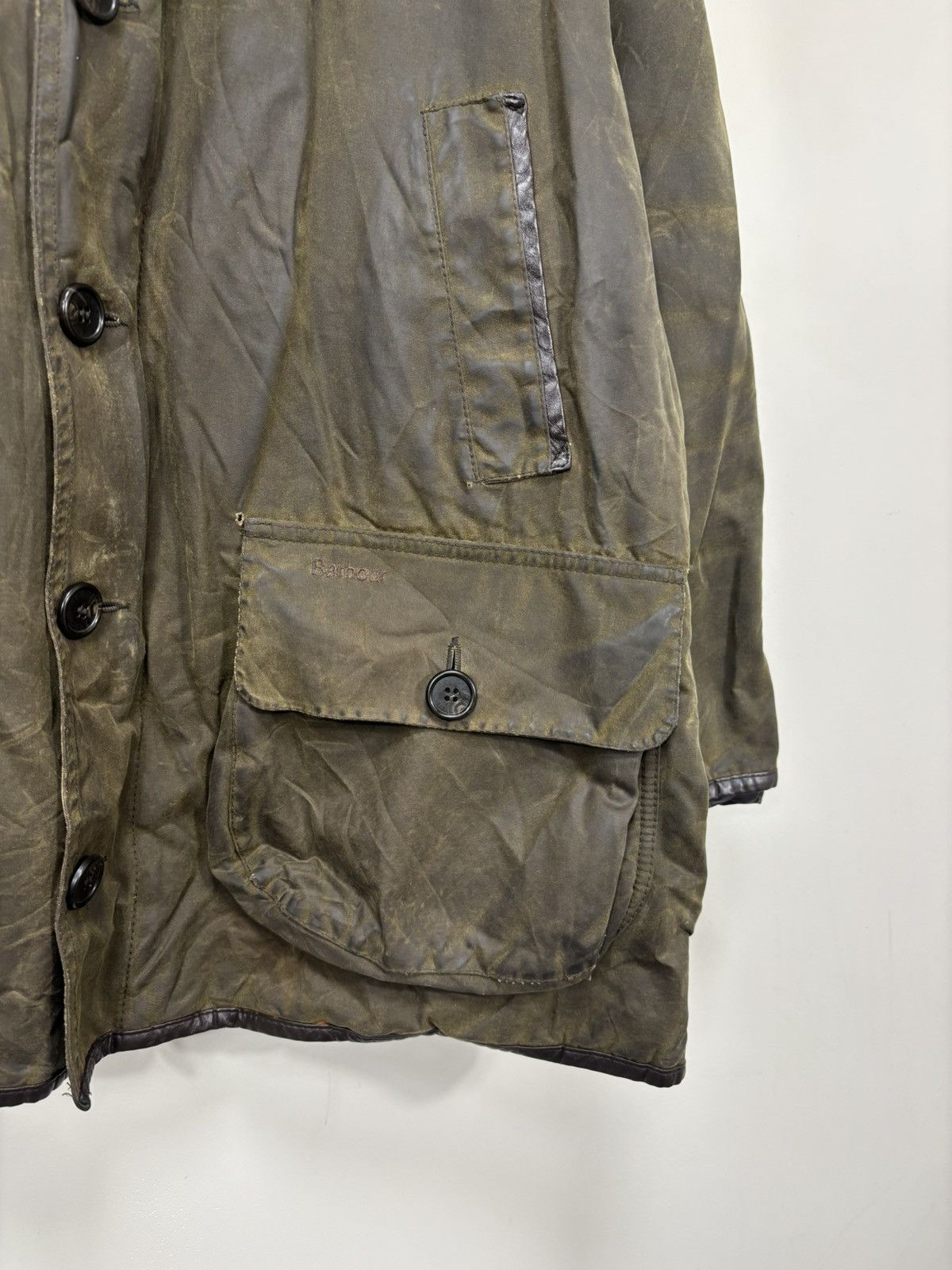 Barbour Barbour Longhurst Wax Cotton Men’s Khaki Waxed Jacket Coat Size US XXL / EU 58 / 5 - 6 Thumbnail