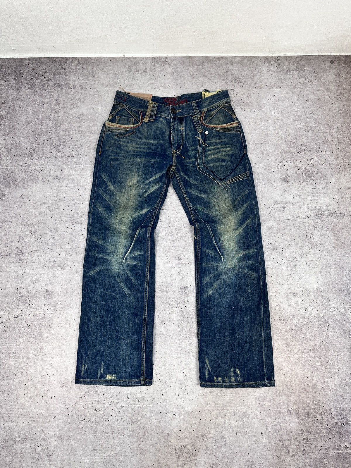 Other TOUGH Jeansmith Denim Pants Y2K Grunge Cyberpunk Techwear Size US 36 / EU 52 - 4 Thumbnail
