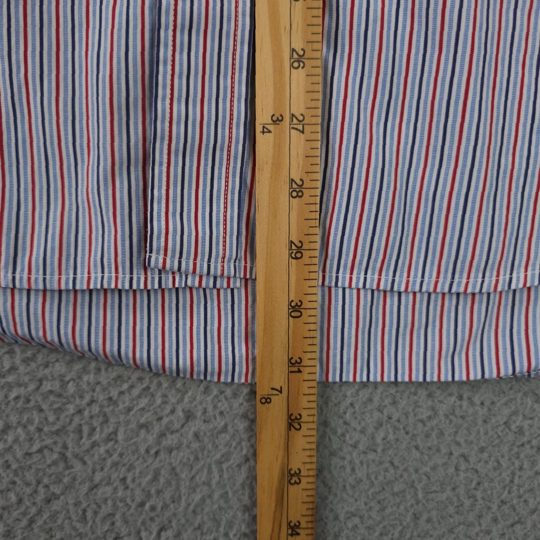 Tommy Hilfiger Tommy Hilfiger Shirt Mens XL Red White Blue Striped 80s 2 Ply Fabric Button Down Size US XL / EU 56 / 4 - 7 Thumbnail
