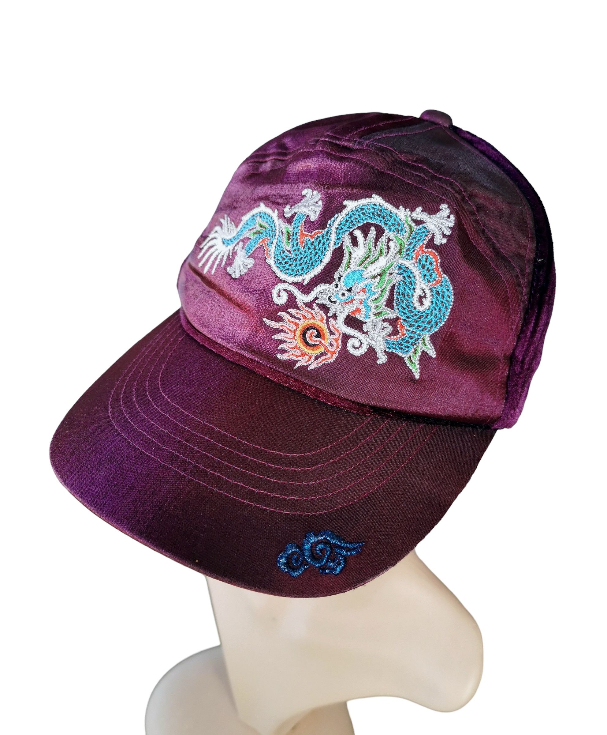 Japanese Brand Hayashi Style Dragon Embroidery Velvet Trucker Cap Size ONE SIZE - 1 Thumbnail