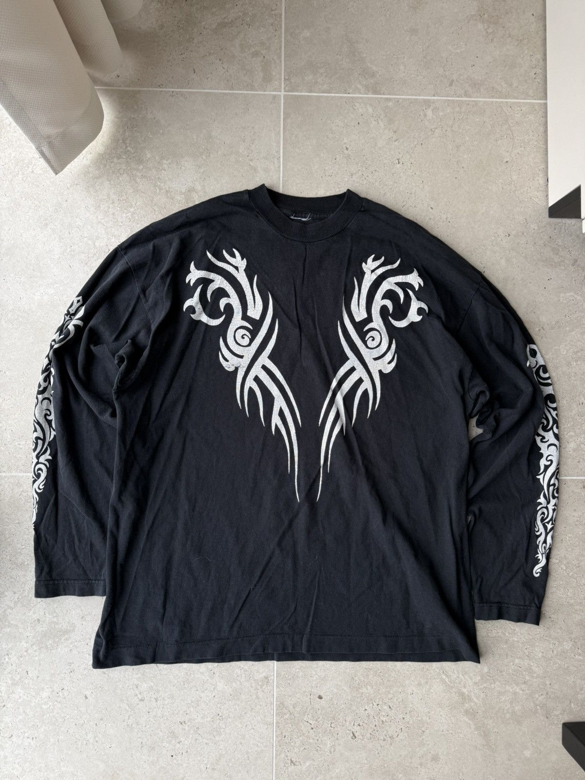 Vintage Vintage 90s tie dye tribal rave techno metal sweatshirt y2k Size US L / EU 52-54 / 3 - 1 Thumbnail