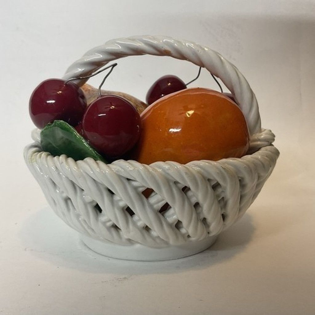 Other VTG Bassano Capodimonte Italy Ceramic Fruit Basket Figurine Size ONE SIZE - 1 Thumbnail