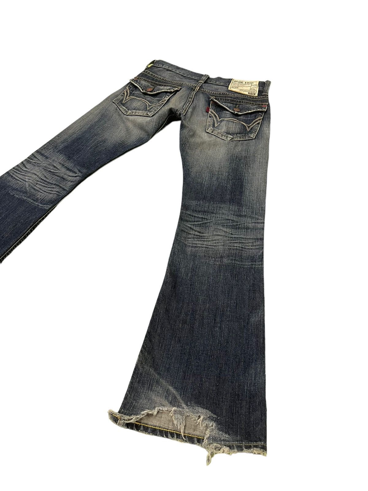 Edwin Flare Jeans Edwin Japan Distress Low Rise Boot Cut 8🟦5 Size US 31 - 14 Thumbnail