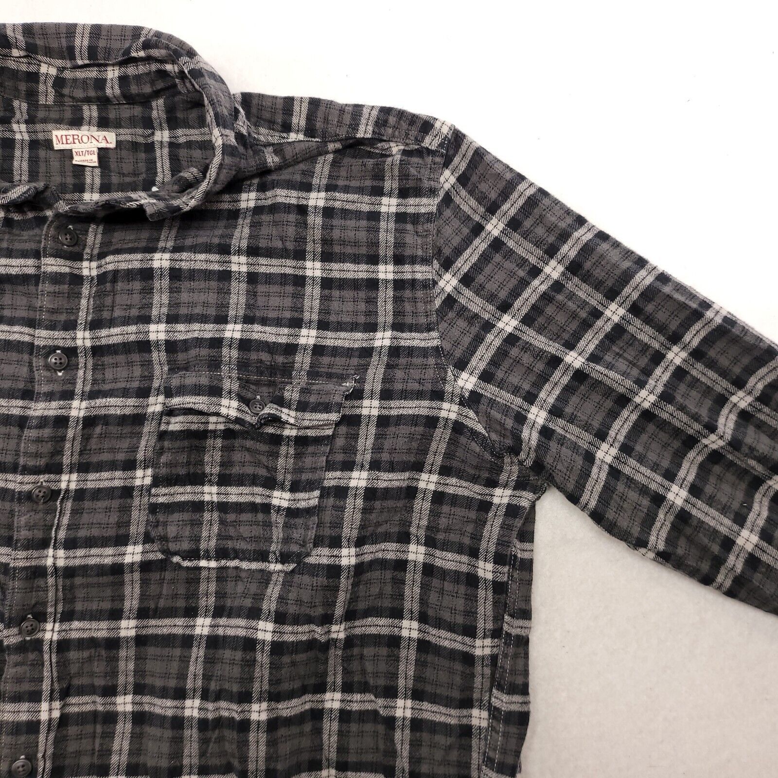 Merona Merona Madras Flannel Shirt Mens Size Extra Large Tall XLT Size US XL / EU 56 / 4 - 5 Thumbnail