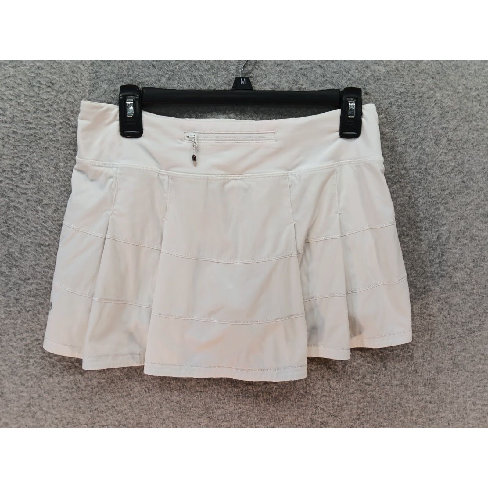 Lululemon Skorts Skirt Pace Rival White 6 Womens Mid Rise Pleated Mini Skort Pull On Machine Washable Activewear