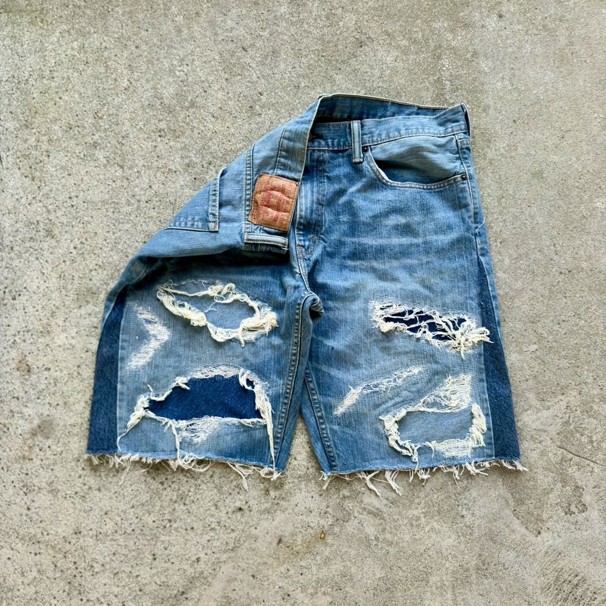 Vintage Levis Distressed Denim 569 Shorts Size 36 Boro Flared Grailed