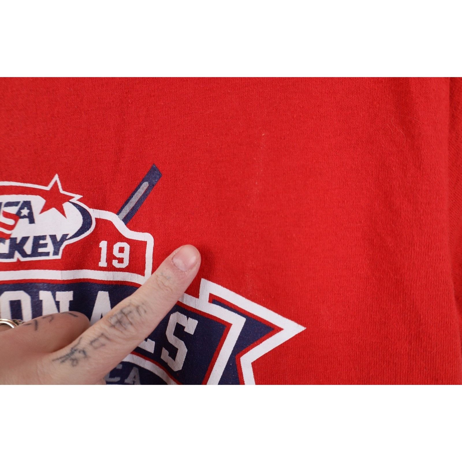 Gildan Y2K 2019 USA Hockey Nationals Olympics T-Shirt Size US S / EU 44-46 / 1 - 5 Thumbnail