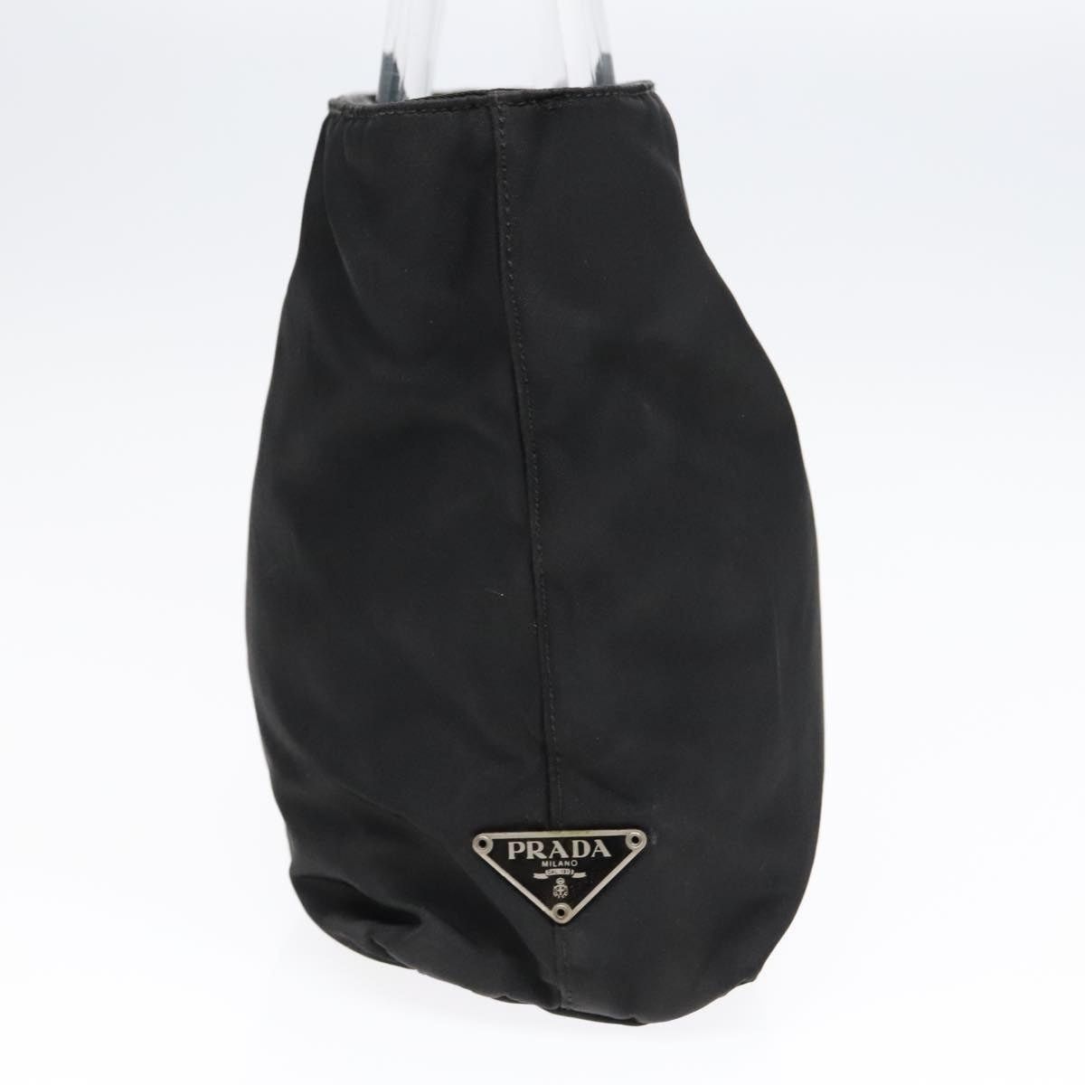 Prada PRADA Hand Bag Nylon Plastic Black Clear Silver Size ONE SIZE - 3 Thumbnail