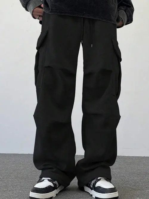 Designer × Japanese Brand Black Cargo Pocket sweatpants Loose Baggy fit Size US 32 / EU 48 - 4 Thumbnail