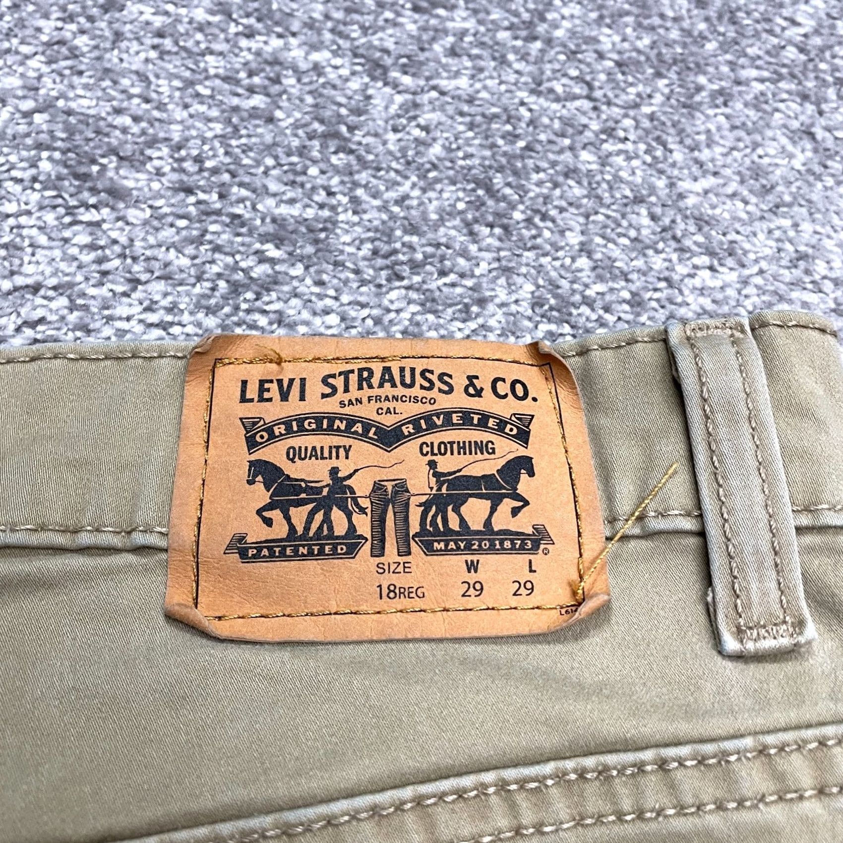 Levi's Levi's 511 Slim Fit Khaki Pants Mens 29x29 Brown Straight Leg Pockets Cotton Size US 29 - 4 Thumbnail