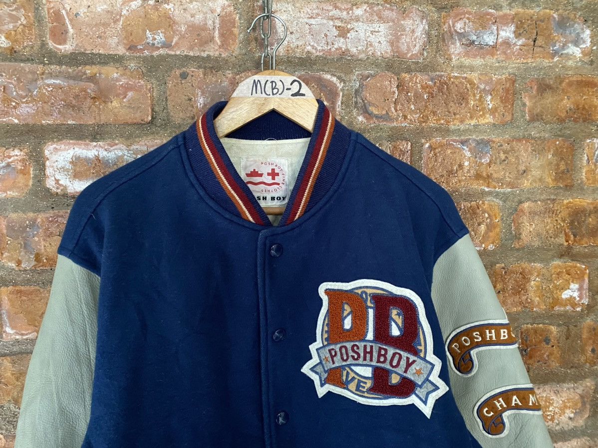 Swagger 1990s POSH BOY leather man Varsity Jacket Size US M / EU 48-50 / 2 - 3 Thumbnail