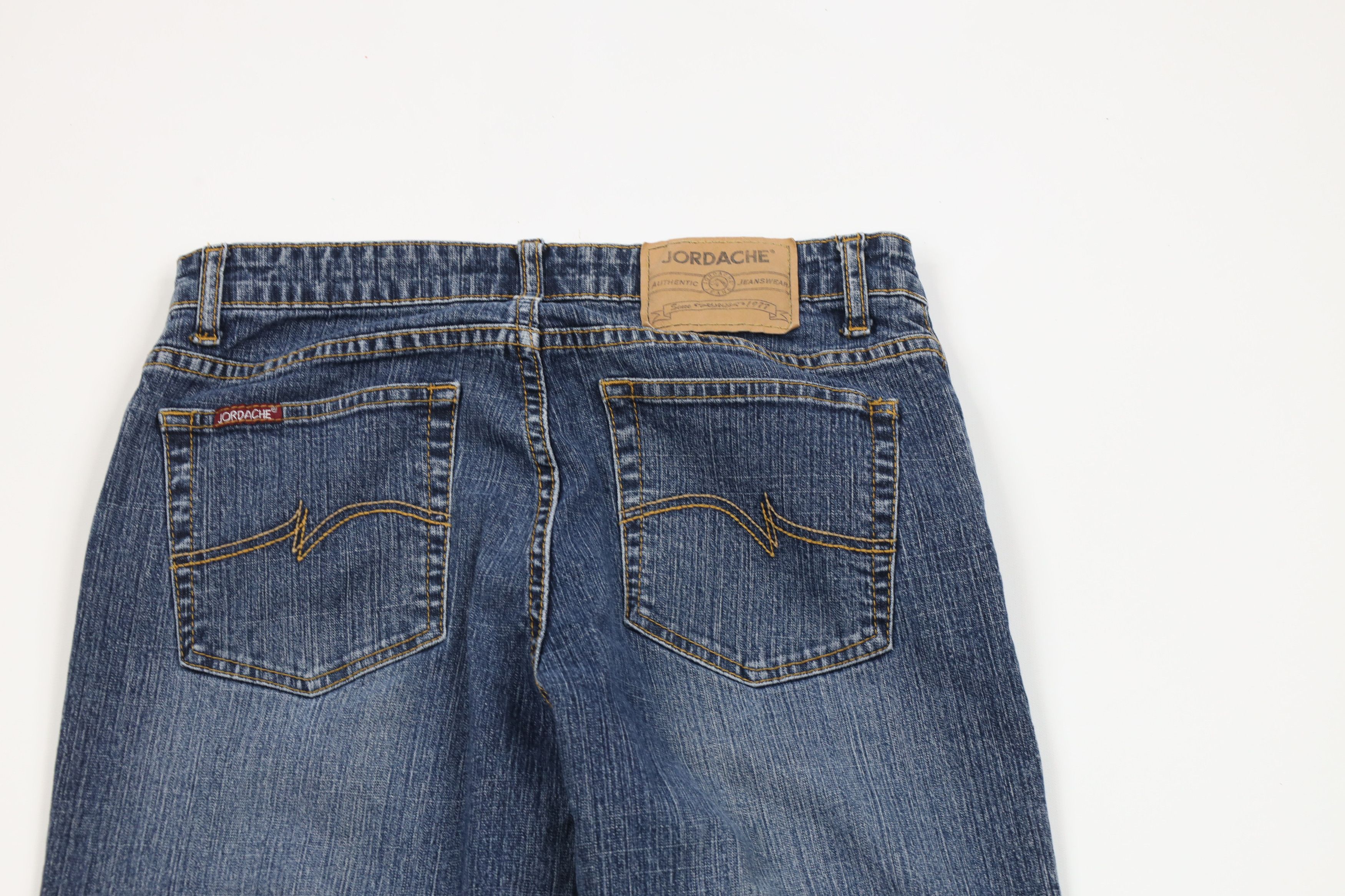 Vintage Vintage 90s Y2K Streetwear Stretch Flared Denim Jeans Blue Size 30" / US 8 / IT 44 - 9 Thumbnail