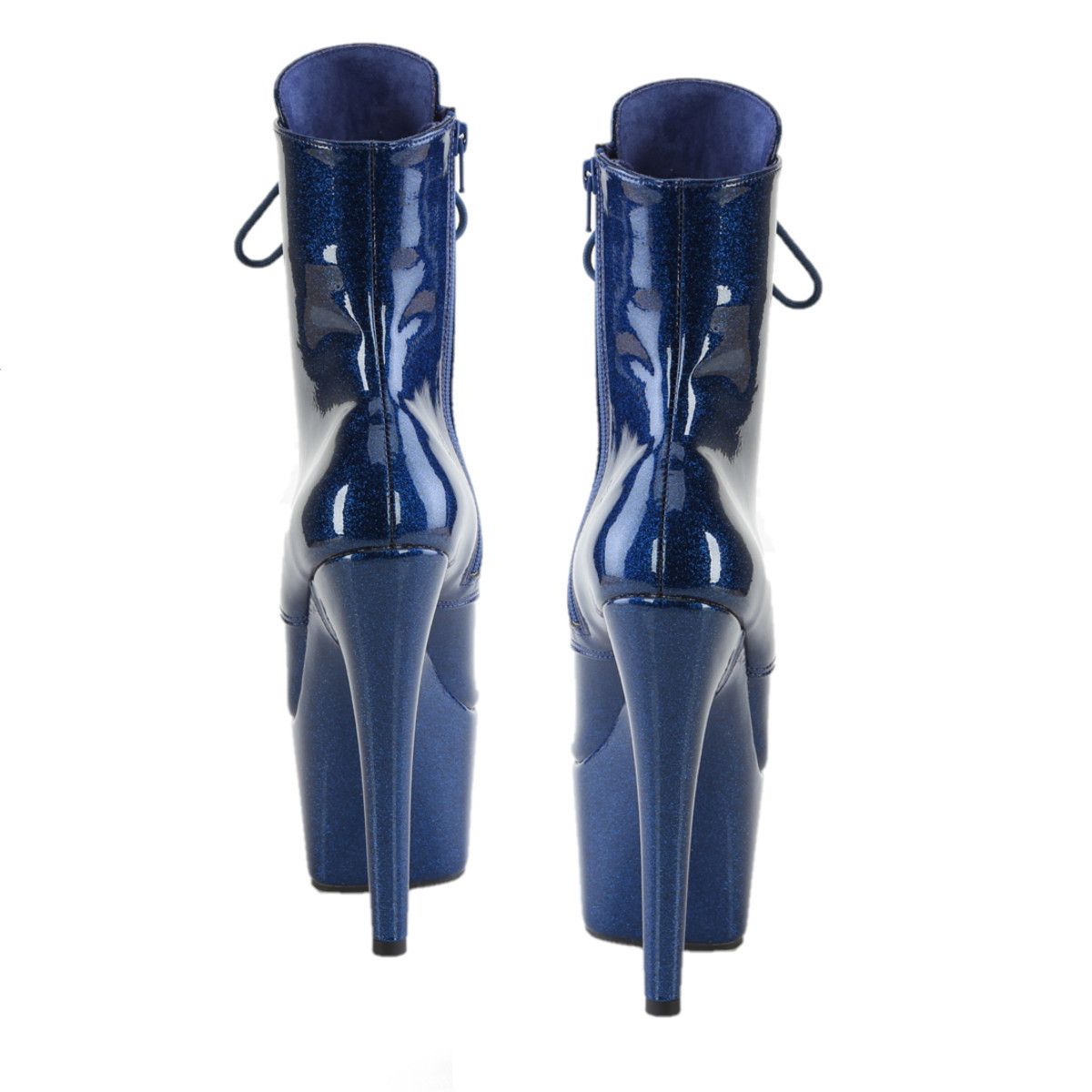 Other Adore 1020GP Navy Blue Glitter Patent 7" High Heel Platform Size US 12 / IT 42 - 3 Thumbnail