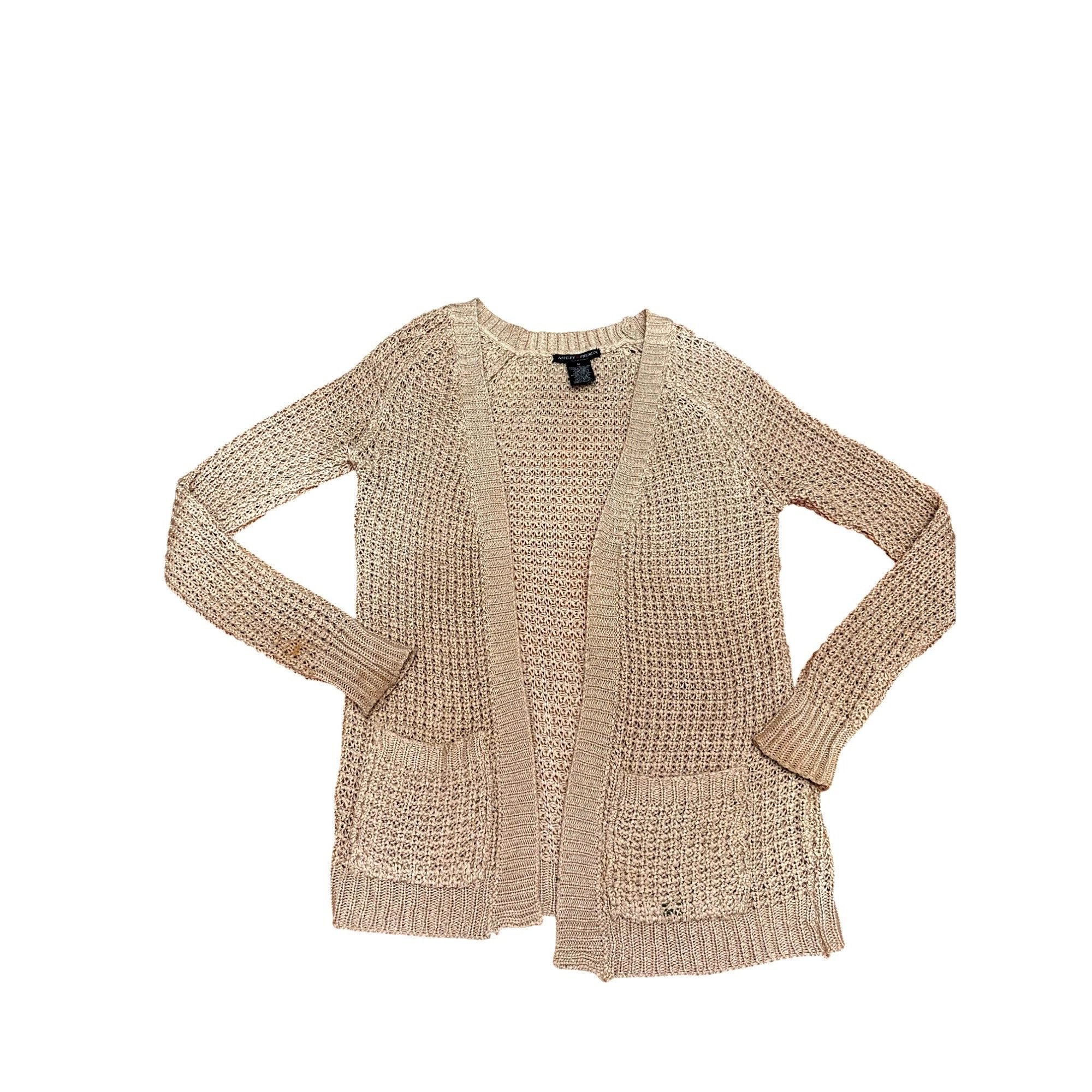Other Ashley Premium Open Front Cotton Knit Cardigan In Beige With Size M / US 6-8 / IT 42-44 - 7 Thumbnail