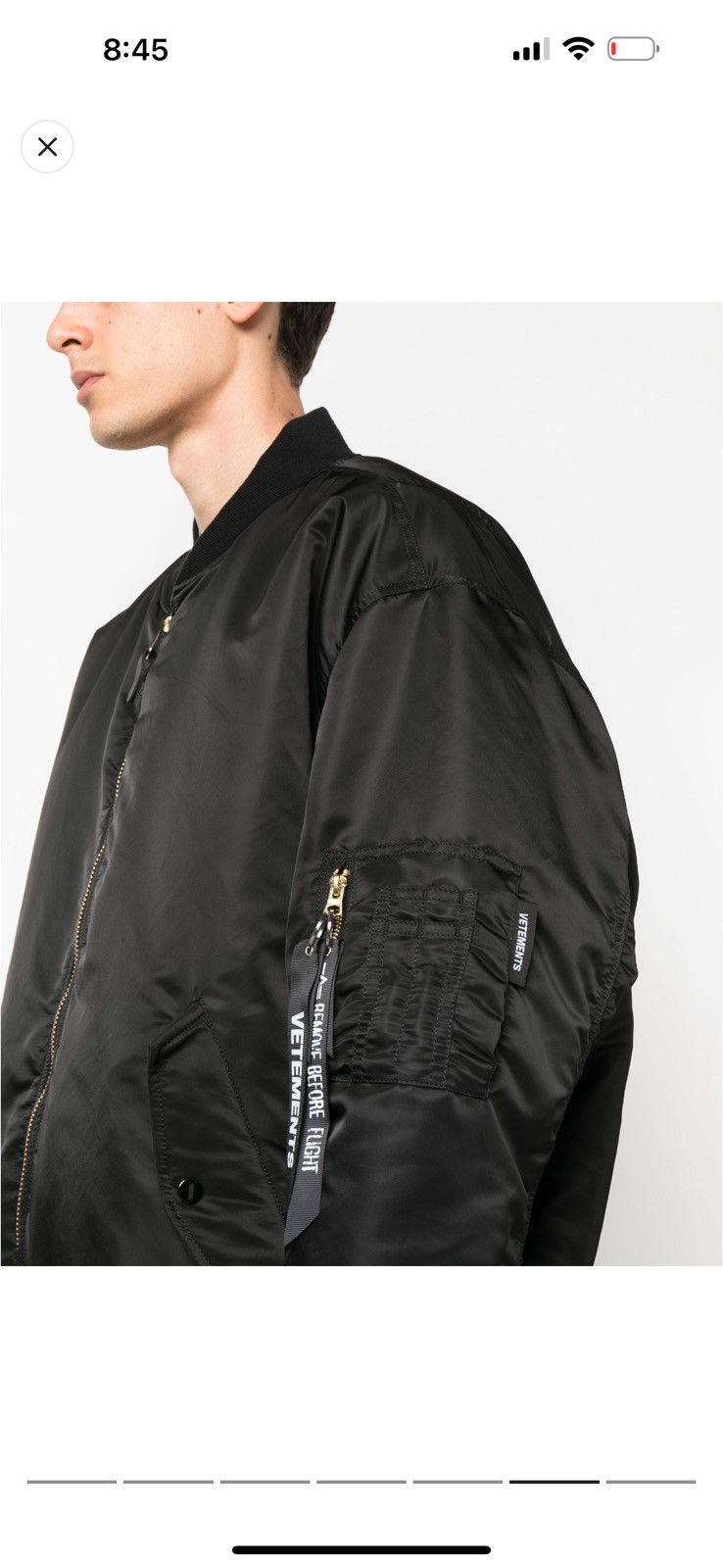 Vetements bomber zip up reversible Jacket