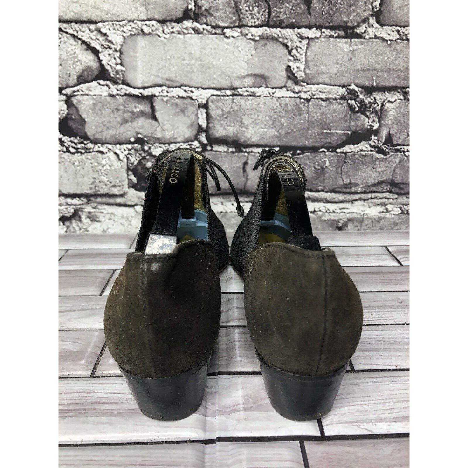 Walter Steiger Walter Steiger Black Suede Leather Lace Up Low Heel Oxfords Size US 5.5 / IT 35.5 - 4 Thumbnail