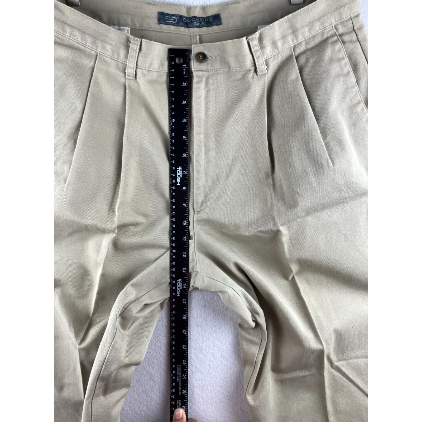 Dockers DOCKERS Mens Pants 38x30 Beige Golf Khaki Pleated Button Pockets Cotton Size US 38 / EU 54 - 4 Thumbnail