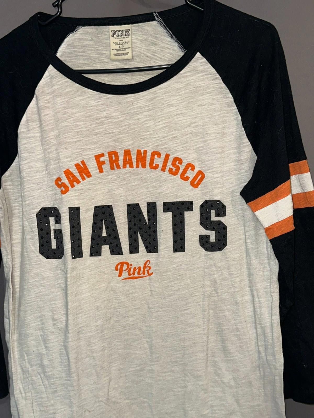 Pink PINK Victoria’s Secret Giants Shirt L MLB San Francisco Size L / US 10 / IT 46 - 2 Thumbnail