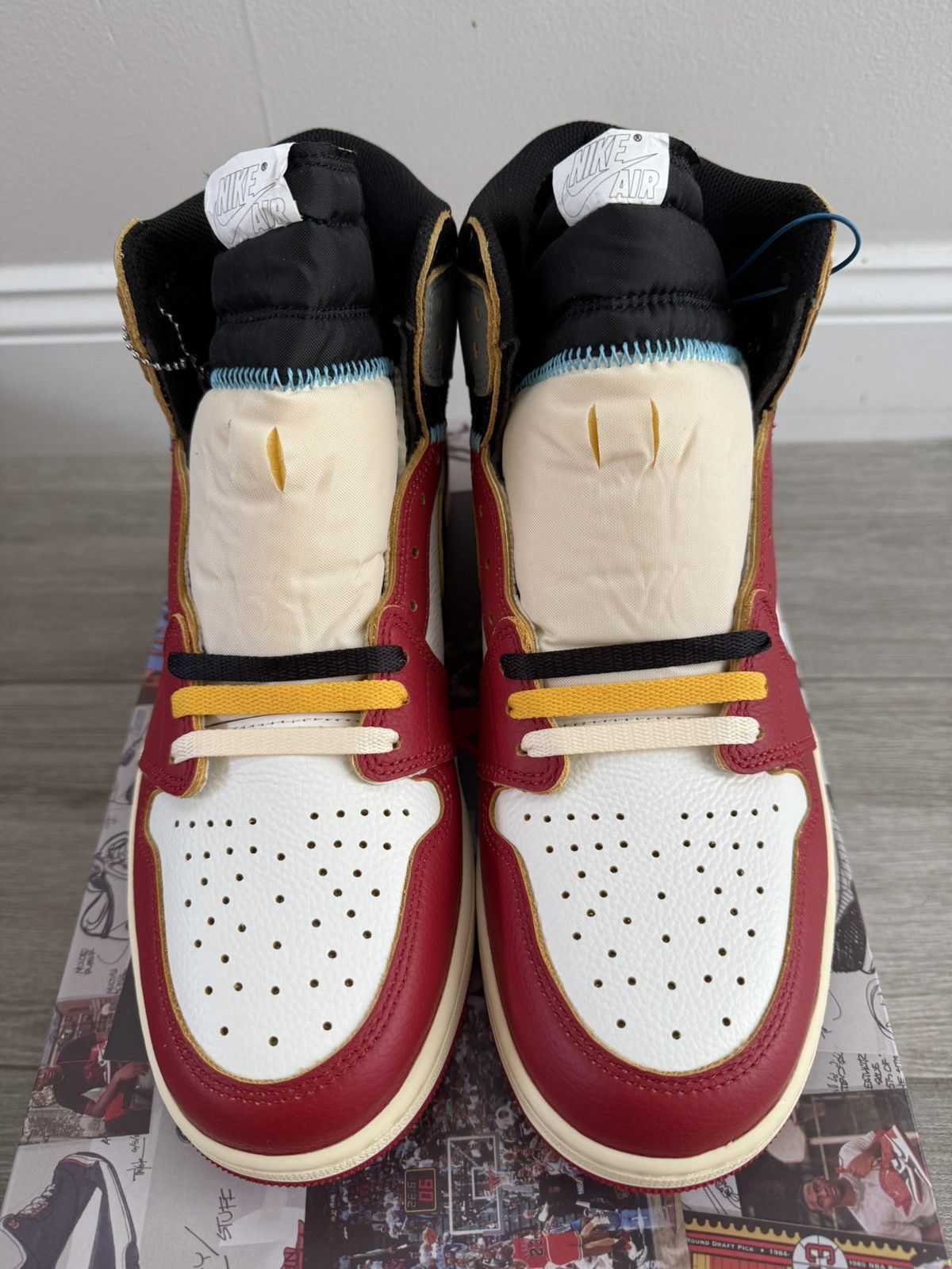 Jordan Brand × Union LA Union LA Air Jordan 1 Retro High Chicago Shadow Red Black 12 Size US 12 / EU 45 - 5 Thumbnail
