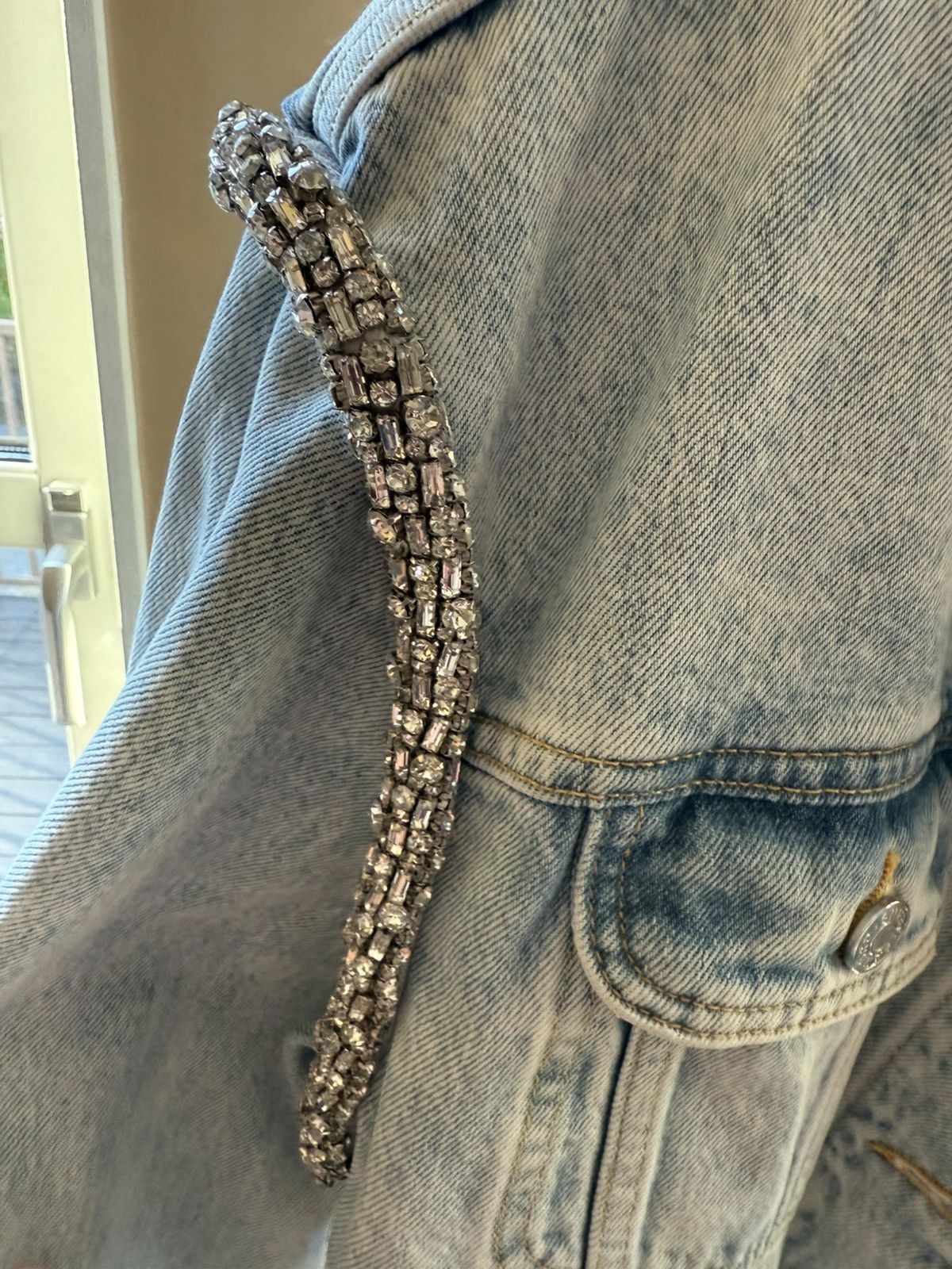 Sandro Sandro rhinestone jeans jacket Size S / US 4 / IT 40 - 3 Thumbnail