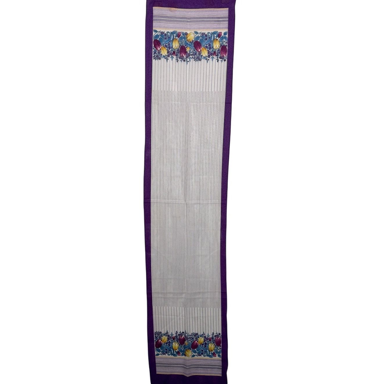 Saint Michael × Vintage St. Michael vintage chiffon tulip stripe scarf purple 11x54" Size ONE SIZE - 2 Thumbnail