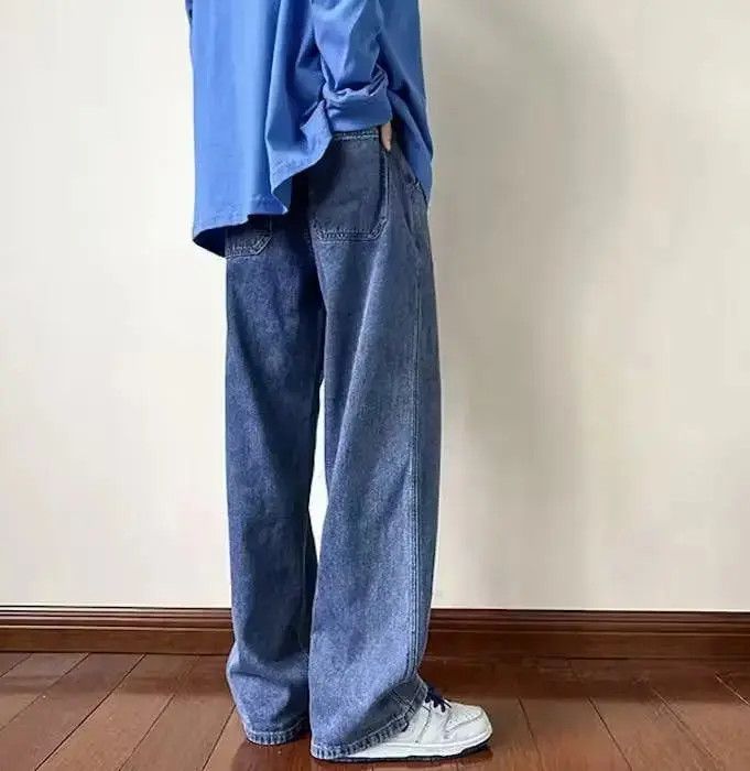 Japanese Brand × Jean Dark Blue Streetwear Baggy Jeans Size US 32 / EU 48 - 3 Thumbnail