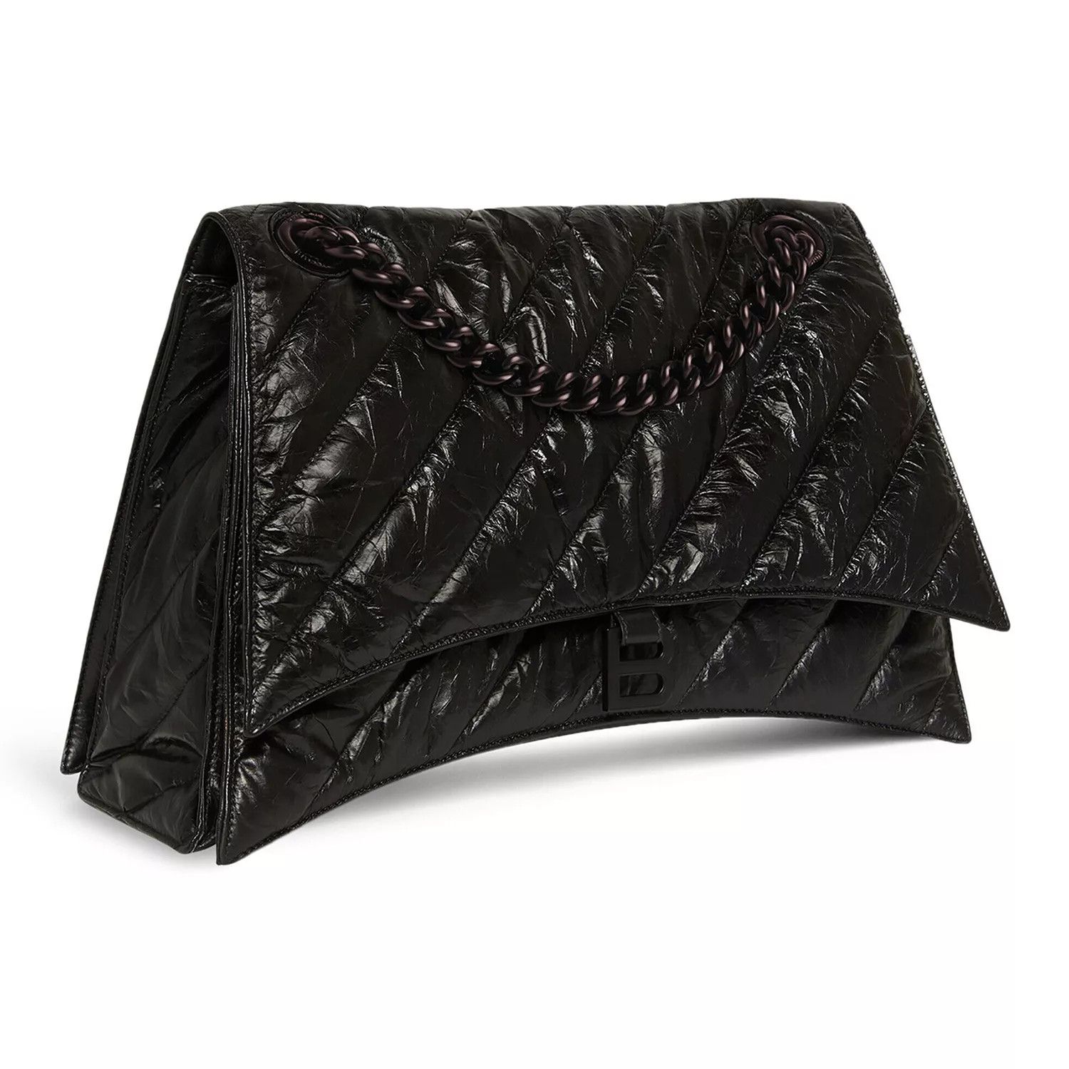 Balenciaga o1tr1nto0326 Size: OS / Crush Chain Large Bag in Black Size ONE SIZE - 6 Thumbnail