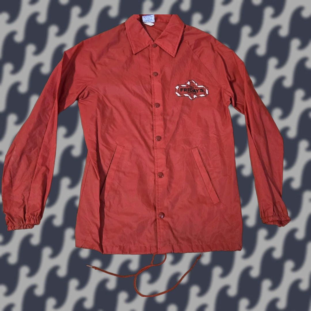 Champion VINTAGE Champion Nylon Windbreaker Jacket Mens XS Red TGI Fridays 80s USA Logo Size US XS / EU 42 / 0 - 1 Thumbnail